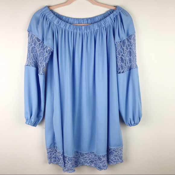 ASOS Off The Shoulder Lace Trim Swing Dress Size 4 Cocktail Wedding Short Mini - Picture 1 of 8